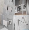 Radaway Essenza Kdj Brushed Nickel kabina 80x110cm prawa szczotkowany nikiel 1385043-91-01R/1384053-01-01